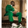 Мужские костюмы Зеленые мужские двубортные приталенные летние пиджаки Свадебные смокинги на заказ Жених Пром Одежда Куртка Брюки 2 шт.