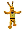 جودة الترويج خمس ليالٍ في لعبة FREDDY's FNAF Toy Creepy Yellow Bunny Mascot Costume Cartoon Suit Outfit Campaign