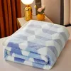 Blankets Comfortable Knit Blanket Throw Soft Chenille Yarn Knitted Blanket Machine Washable Handmade Knit Throw Blanket for Couch Bed HKD230922