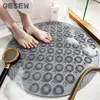 Bath Mats GESEW PVC Bath Mat Massage Ring Non Slip Mat With Suction Cup Bathroom Carpet Floor Drain Bath Mat For Bathroom Accessories Set 230922