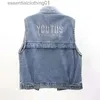 Kvinnors västar vintage svart denim västar kvinnor broderi casual ärmlösa jackor överdimensionerade 5xl tvätt denim waistcoat streetwear short chaleco l230922