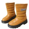 Boots Womens Shoes On Sale Sleeve Winter Plush Fleece för värme Round Toe Solid Middle Tube Platform 230921