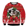 Kvinnors tröjor fula julgröna hoppare 3D roliga tryckta semesterfest Xmas Sweatshirt för födelsedag 2023 230922