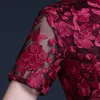 Roupas étnicas Yourqipao 2023 Chinês Tradicional Bordado Cheongsam Vermelho Mãe da Noiva Vestido Longo Casamento Convidado Festa Vestidos de Noite