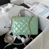Designer Small Flap Bag 10A Mirror Quality Shiny Calfskin Shoulder Bag Luxury Handbag