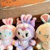 Simpatiche orecchie di coniglio Kuromi peluche Cartoon divano cuscini di peluche bambole Kawaii regalo di compleanno per bambini Decor