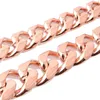 15mm comprimento de personalização corrente masculina na moda cor ouro rosa colar de aço inoxidável para homens meio-fio link cubano hip hop jóias chain218z