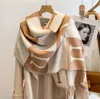 オールマッチ文字人工カシミアスカーフ女性冬の長いジャクード濃厚両面ショールスカーフ
