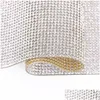 Craft Tools 20X24Cm About 1000Pcs Self-Adhesive Rhinestone Sticker Sheet Crystal Ribbon With Gum Diamond Sticks For Diy Decoration C Dh4Vz