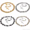 Perle in acciaio inossidabile di alta qualità collana oro Colore oro Collane rosario Pendenti Gesù Croce Long Y Chain Men Women Women287u