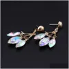 Earrings Necklace Luxury Indian Bridal Jewelry Sets Party Costume Jewellery Womens Fashion Gifts Leaves Crystal Drop Delivery Dh74X