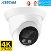 Kamery IP 8MP 4K kamera na zewnątrz wykrywanie twarzy Dwoodaliczne światło H.265 CCTV Metal Dome Poe Securveillance Security RTSP 230922