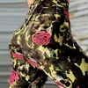 Moda nuovo design fiore rosa teschio stampato leggings pantaloni da donna collant a vita alta jeggings sportivi elastici
