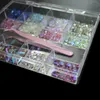 Nail Art Dekorationen 600 Stück Box Mix Kristall Aurora Diamant S Dekor Drop Rhombus Design Flatback Steine 3D DIY Edelsteine 230921