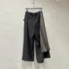 Мужские брюки PFNW, юбка в стиле ретро, шикарная лоскутная укороченная темная одежда, трендовые свободные широкие модные брюки в стиле панк, готический стиль, 12Z4503