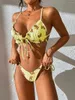 Traje de baño para mujer Bikini sexy 2023 Mini traje de baño Mujeres Traje de baño Push Up Set Ruffle Lacing Brasileño Ropa de playa Natación