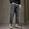 メンズジーンズの春と秋のファッションブランドISHユーストレンディハーレムパンツルーズレジャーオールマッチングズボンの男性