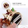Bandanas Halloween King Crown Barrette Large Hair Clips For Women Golden Clip Cosplay Party Accessories Bride Drop Delivery Fashion Ha Dh4Kv