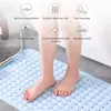 Bath Mats Bathroom Non-slip Mat Self Priming Silicone Mats PVC Rectangle Bath Artifact Foot Massage Cushion Sole Non-slip Shower Room Mats 230922