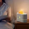7 цветов Ультразвуковой увлажнитель воздуха с эффектом пламени и диффузор для ароматерапии со светодиодной подсветкой - освежитель воздуха с эфирным маслом с питанием от USB для спальни и путешествий