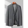 Mezclas de lana para hombres Top 2023 Otoño Color sólido Traje de negocios Causal Abrigos de lana cálidos Blazers gruesos sueltos Chaquetas Traje Abrigo corto 230921