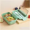 Lunch Boxes Microwave Box Containers With Compartments Bento Japanese Style Leakproof Food Container For Kids Tableware 20220902 Dro Dh4Se