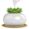 1pc 200ml Ceramic Lotus Aroma Essential Oil Diffuser - Ultra-Quiet Humidifier for Home and Office Use - Touch Switch - Purifying Air and Hydrating Device