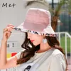 Cimri ağzı şapkalar kadın kova şapkası çifte balıkçı moda allach dört mevsim büyük güneş vizörü panam havzası capa k34 230916