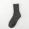 Мужские носки, 5 пар/осень/зима, поступление | Однотонный высокоэластичный флис до середины икры, толстая теплая овечья шерсть