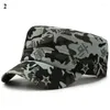 Baretten Gewassen Militaire Caps Polyester Camo Legerhoed Platte Top Heren Hoeden Verstelbare Outdoor Zonnebrandcrème Cap Dames Cadet