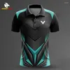 Men's Polos 2023 Customize Summer Badminton Shirts Sport Short-sleeved Polo Table Tennis Tshirt Running Men T-shirt