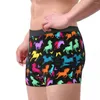 Underpants colorido cavalo roupa interior correndo animal 3d bolsa trenky boxershorts personalizado diy boxer breve respirável machos plus size