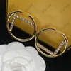 Projektant Hoop Coldings Fashion Circle For Women Studs damskie luksusowe biżuteria diament f Letters Pętla Stud Love Earring Weddi235x