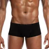 Cuecas masculinas respirável gelo seda boxer briefs conforto elástico esportes bulge bolsa grande calcinha sheer underpant tronco shorts roupa interior