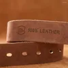 Bälten toppko enuine leater för män lyx desiner i kvalitet fasion stil Vintae Brown Cowboy Male Belt