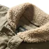 Hommes vers le bas Parkas chaud mâle militaire agneau fourrure veste hommes hiver épais col armée polaire outillage Bomber coton vêtements 230922