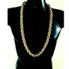 Men's Hip Hop Heavy 18K Gold Plated 9mm 30 inch Rope Chain Necklace223v