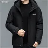 Mens Down Parkas 2024 Safari Style Down Jacket Winter Loose Hooded Fashion Casual Brand White Duck Coats Solid Warm Clothing 230922