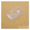 Packaging Bags Wholesale 3X Microscope Magnifiers Credit Card Shape Transparent Magnifier Magnification Magnifying Fresnel Lens Made Dh4De