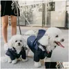 Cão vestuário roupas para animais de estimação para filhote de cachorro à prova de vento cães jaqueta à prova de chuva capa de chuva esporte hoodies jaquetas 20220901 e3 gota entrega home gard dhn8a