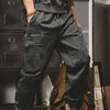 Pantaloni da uomo Trendy Cargo Pantaloni larghi streetwear Vestibilità rilassata Lavoro dritto