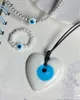 Chaînes Collier pendentif oeil du diable Europe et Amérique Corde de cire Turc Blue Eyes Round Teardrop