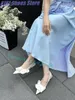 Scarpe eleganti scarpe da donna nere da lavoro tacchi a punta nicchia francese dietro moncone cinturino tacco a spillo sandali romani tendenza 230921