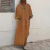 Män muslimska islamiska kaftan arabiska huva långärmare tryckt lapptäcke caftan dubai abaya vintage mellanöstern jubba thobe etnisk clot278f