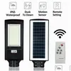 Solar Street Light 300W 600W Outdoor Lighting Radar Sensor Road Lamp With Pole Remote Control 492Led 966Led Drop Delivery Lights Renew Dhr5F