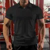 T-shirts pour hommes chemise d'été noir blanc couleur solide plus taille