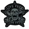 Original Skull Live Ride Motorcykel cyklist Vest Patch SOA broderad patch ryttare punk badge g0378 320a