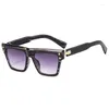 Güneş gözlükleri şerit çerçeve kare kadınlar için vintage tasarımcı gözlük güneş gözlükleri erkekler erkek kadın UV400 gafas oculos