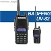 Walkie Talkie Rádio FM Walkie Talkie Baofeng UV-82 Dual PTT Two-way Vhf Uhf Receptor de rádio amador UV82 Transmissor bidirecional HKD230922