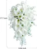 Fiori decorativi Calla Lily Bouquet Wedding Artificiale bianco della valle Cascata nuziale per